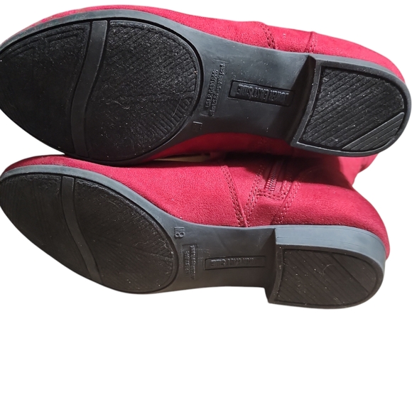 Red Gradient Heeled Boots 8W women's - Picture 6 of 9